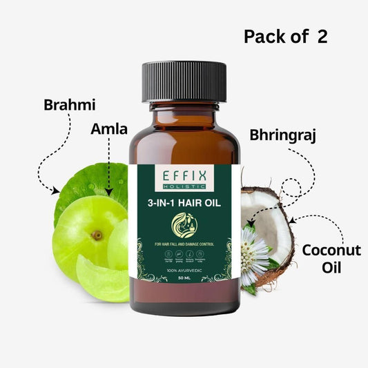3 in 1 Hair Oil - 50ML (Pack of 2) cs2856-ri