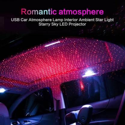 Star Decoration Light, 12V LED Car Atmosphere Lamp, 360 degree Rotation Use for USB Disco Light/Night Light/Room/Car/Party Decoration Disco Laser light Car Fancy Lights Car Fancy Lights (Black) cs2856-ri