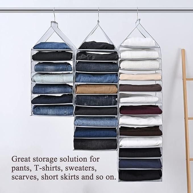 Hanging Closet Foldable Organizer 6 Slots cs2856-ri