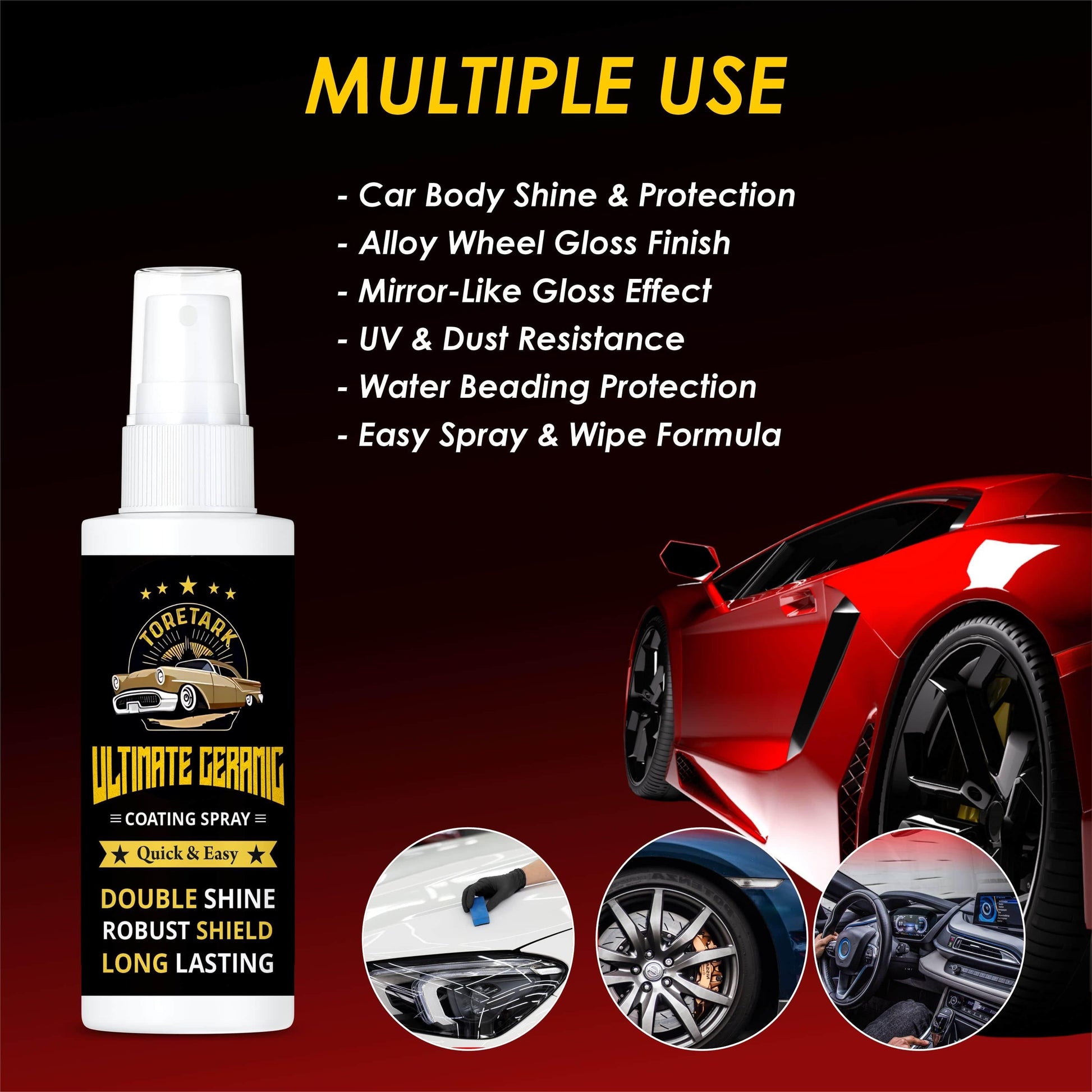 Ultimate Ceramic Coating Spray 200 gm Pack of 2 cs2856-ri