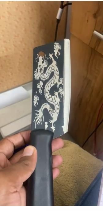 Dragon Chopping Knife Stainless Steel Blade cs2856-ri