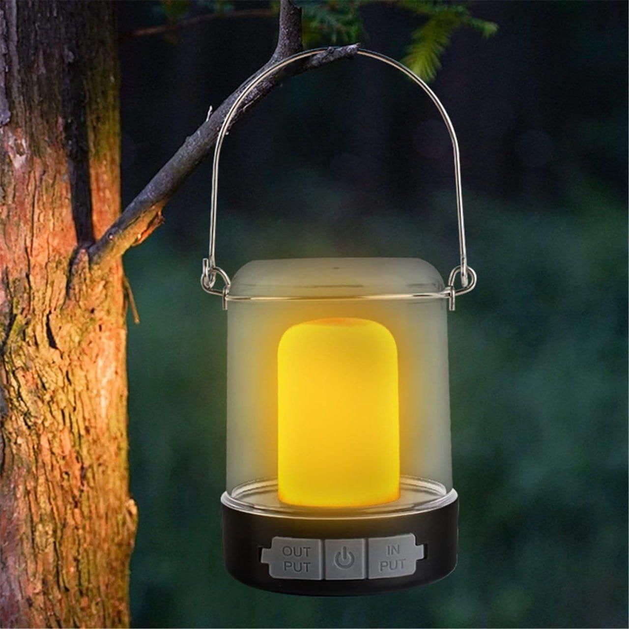 LED Rechargeable Camping Lanterns - Vintage Style, Stepless Dimming, Hanging Tent, and Power Outages- 1 Piece cs2856-ri