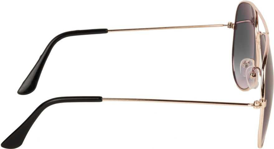 Unisex Black Golden Aviator Sunglass cs2856-ri