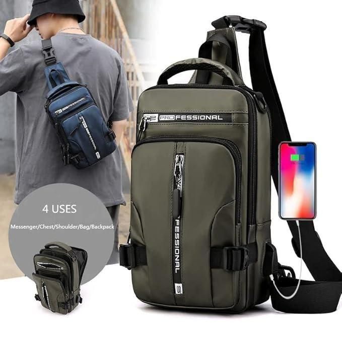 Sling Bag with USB Charging Port - SAMRIDHI SMART STORESAMRIDHI SMART STORE