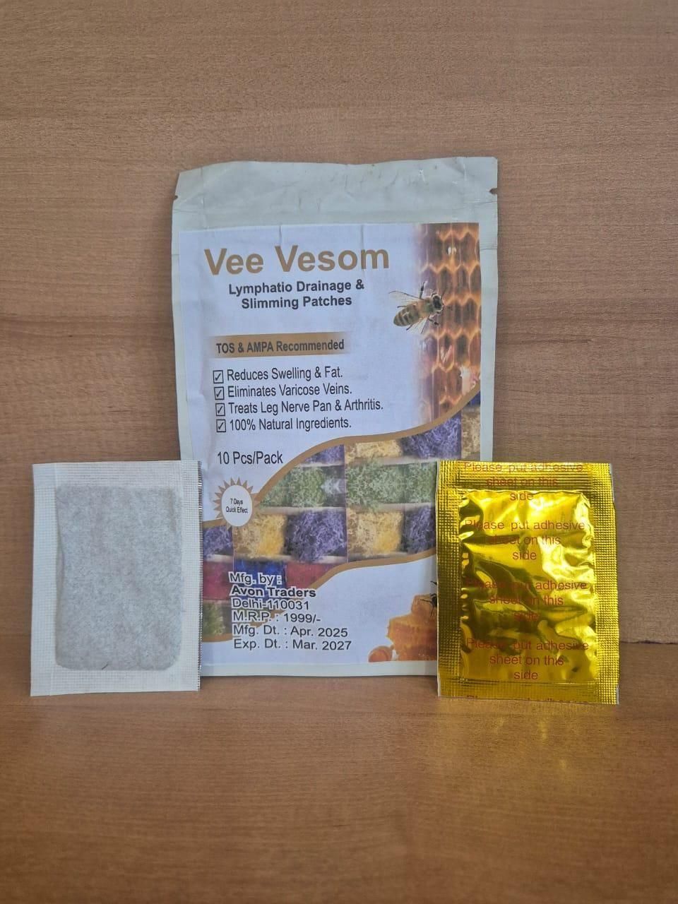 Vee Vesom Lymphatic Daiamage & Sliming Patches (20 Patches) cs2856-ri