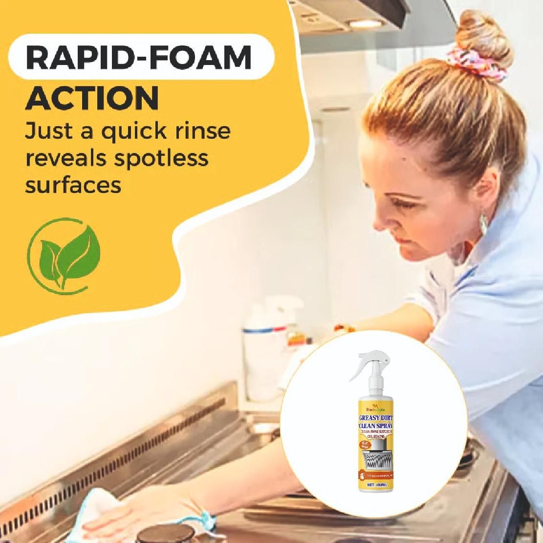 Greasy Dirt Clean Spray 100Ml (Pack of 2) cs2856-ri