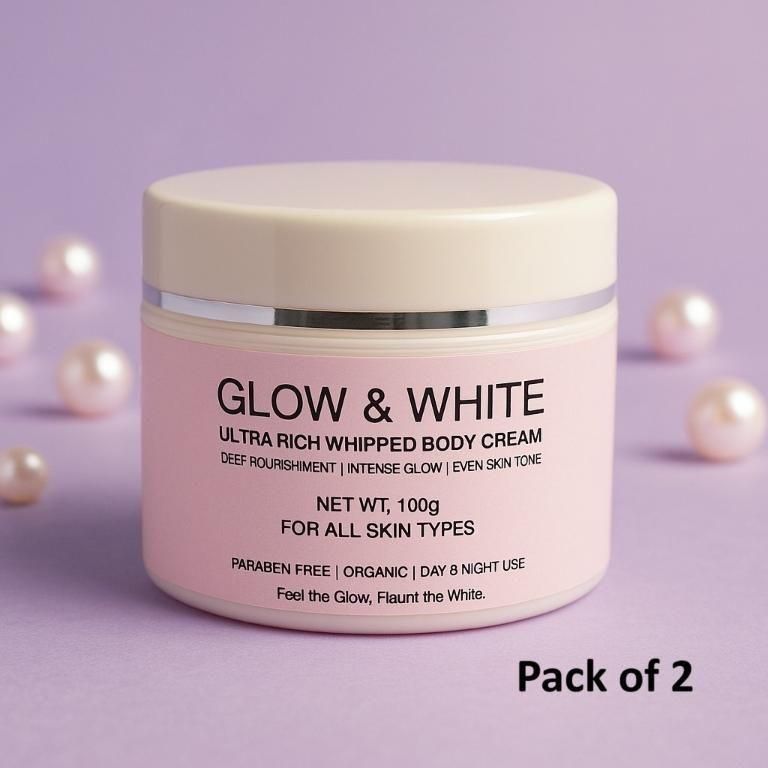 Glow & White Body Cream 100gm Each (Pack of 2) cs2856-ri