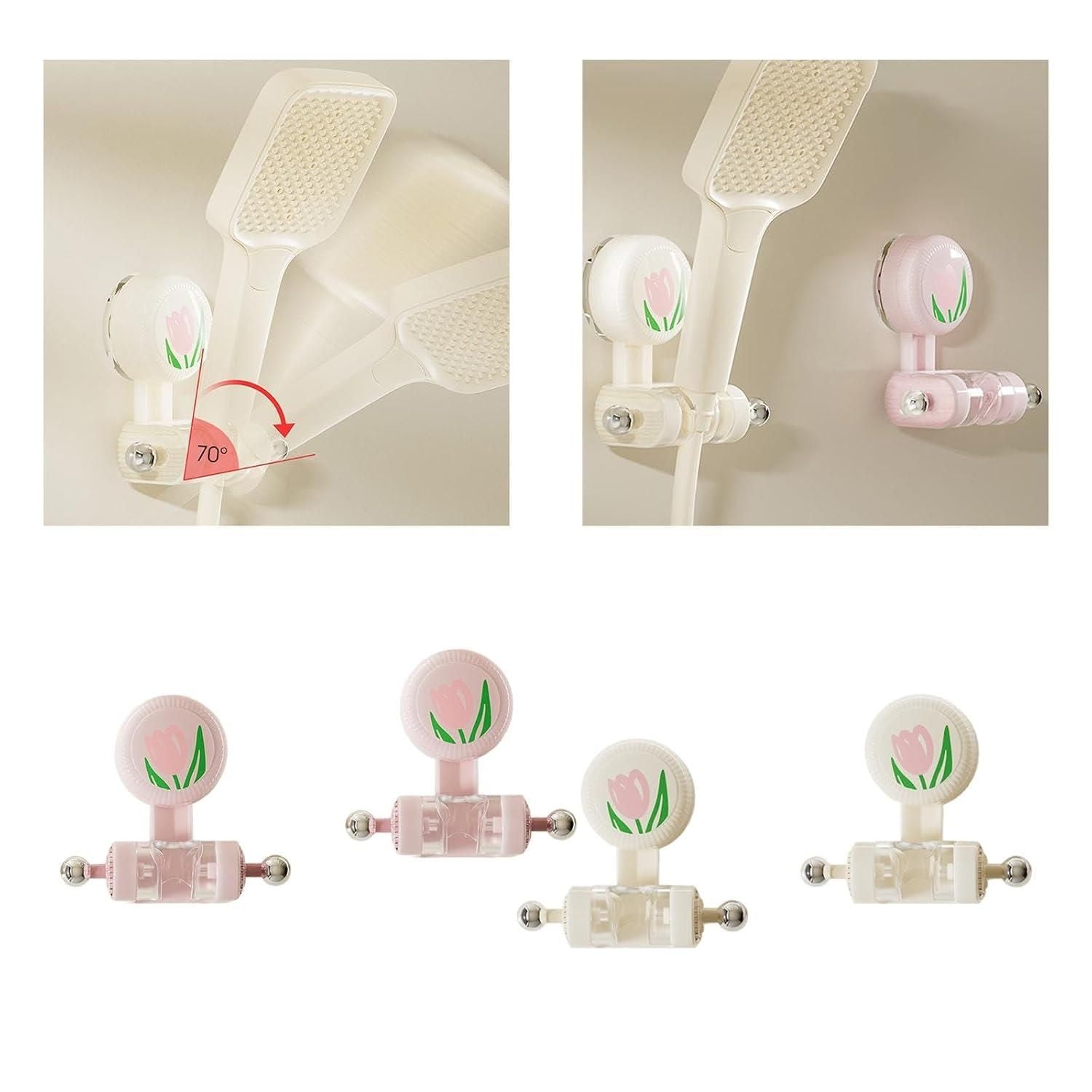 Adjustable Suction Cup Bracket Bathroom Wall Mount Cute Handheld Shower Head Holder For Children Bathroom Accessories cs2856-ri