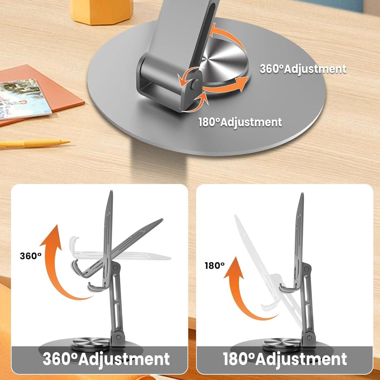 Aluminium 360� Rotatable Phone/Tablet Stand cs2856-ri