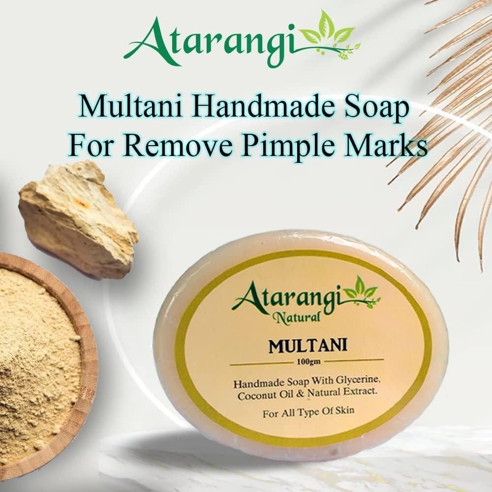 Multani Mitti Handmade Soap With Multani Mitti For Remove Pimple Marks (Pack Of 4) cs2856-ri
