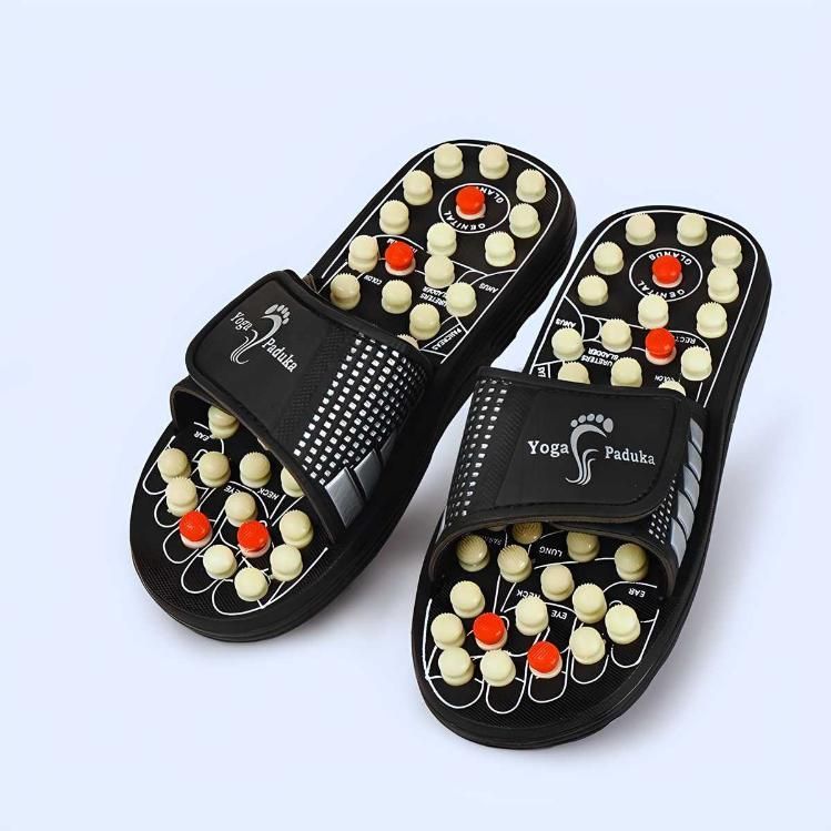 Acupressure and Magnetic Therapy Paduka Slippers for Full Body Blood Circulation For Men and Women cs2856-ri