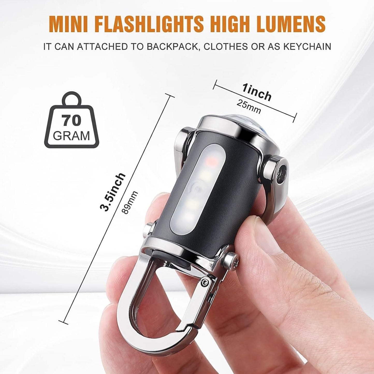 Rechargeable Keychain Flashlights, Lumens EDC Mini Flashlights cs2856-ri