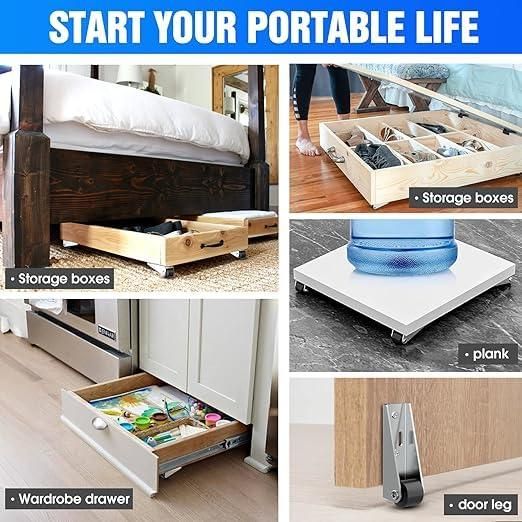 4 Pcs Small Caster Wheel cs2856-ri